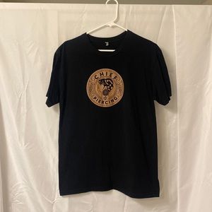 Black t shirt. Black tee shirt. Unisex size medium. Graphic T. Chief’s piercing